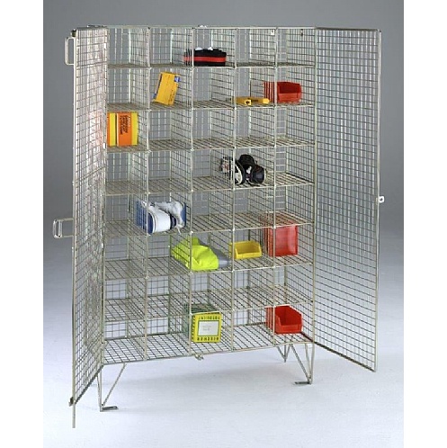 40 Compartment Wire Mesh Lockers - Storage Lockers