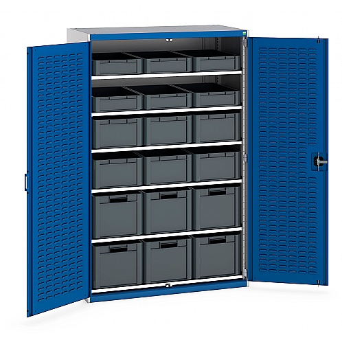 Bott Heavy Duty Bin Cupboard with 18 Euro Bins - Storage and Handling