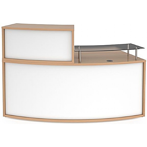 Denver Medium Curved Reception Desk Unit - Reception Meet Area