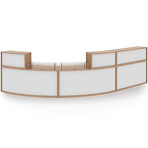 Denver Extra Large Curved Reception Desk Unit - Reception Meet Area