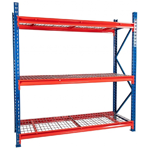 TS Longspan Heavy Duty Racking with Wire Mesh Decking - Shelving & Racking