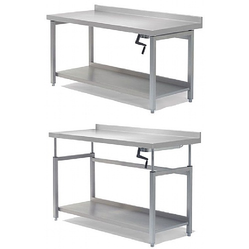 Stainless Steel Height Adjustable Tables, Manual and Electronic - Workshop Products