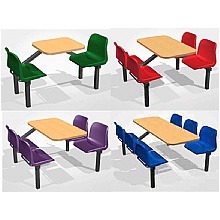 Canteen seating fast food diner cafe bistro units