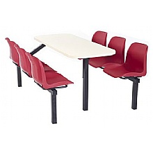 canteen seating school bistro diner 6 seater 1 way