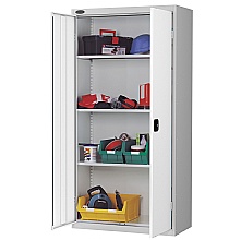 Standard industrial cupboard with white 0doors