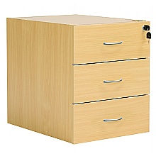 Nova Oak Fixed Pedestal, 3 Drawers