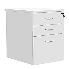 White High Mobile Pedestal, 3 Drawers