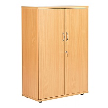 Beech 1200mm high cupboard three shelves