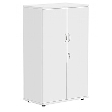 White 1200mm high cupboard three shelves