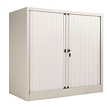 Light Grey 1000mm high Tambour Cupboard