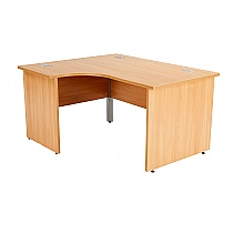 Beech, left handed panel end core workstation
