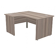 Grey Oak, left handed panel end core workstation