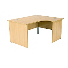Nova Oak, right handed panel end core workstation