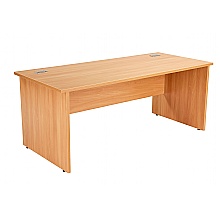Beech rectangular panel end desk, next day deliver