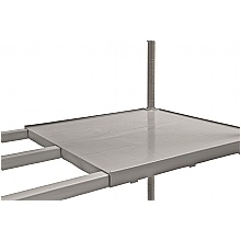 Plastic solid removable shelf