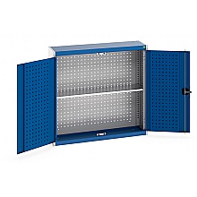 Wall Cupboard Perfo lined doors, back and shelf