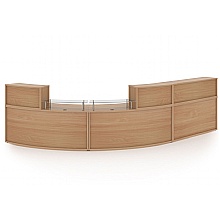 Denver Extra Large Curved Reception Desk Unit, bee