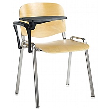 Tauras wooden meeting chairs with writing tablet
