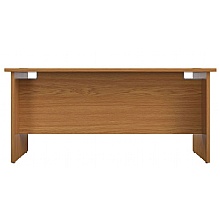 Front elevation of beech panel end desk