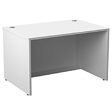 straight modular reception base unit, white