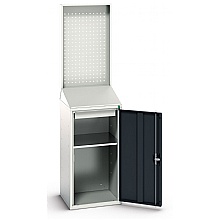Single Door Sloping Top Workstation with Backboard