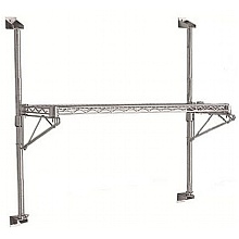 Eclipse Chrome Cantilever Wall Shelving, 1 tier