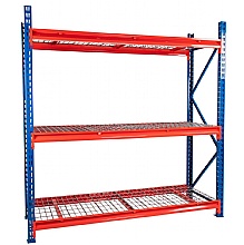 Longspan Heavy Duty Racking with Wire Mesh Decking