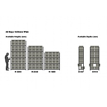 Archive shelving units 1525mm wide