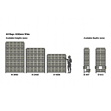 Archive shelving units 1830mm wide