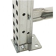 Galvanized shelving foot section