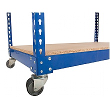 4 x swivel castors (2 with brakes)