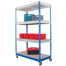 Rivet Mobile Trolley Shelving Unit