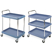 Tray Trolleys with deep lipped trays