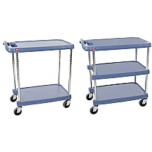 Tray Trolleys with Lipped Plastic Shelf Trays