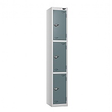 Three Door Locker, Slate Grey