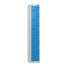 Six Door Locker, Cobalt Blue