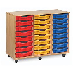 Mobile Tray Storage Units with Shallow Trays