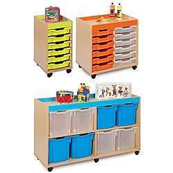 Mobile Tray Storage Inset Top Units with Trays