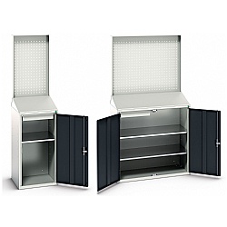 Sloping Top Workstation Cupboards with Back Panel