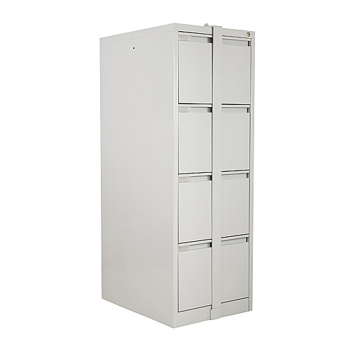 Four Drawer Filing Cabinet with High Security Locking Bar - Office Storage