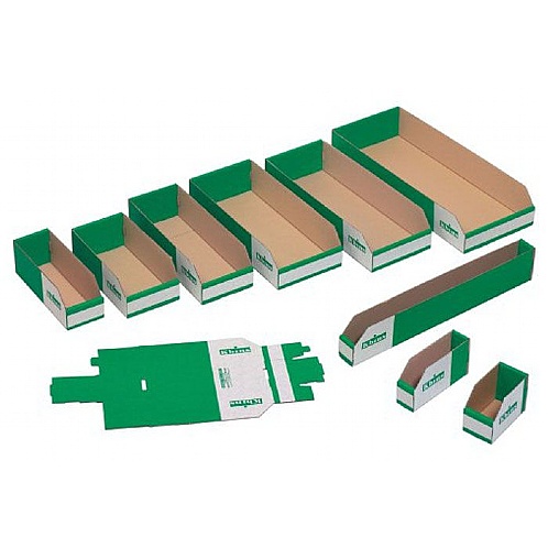 Cardboard Storage Parts Bins, 100mm high - Storage and Handling