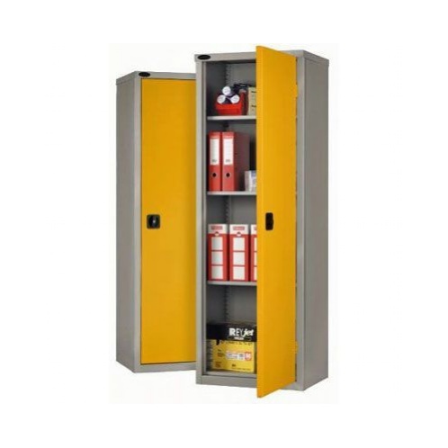 Slim Storage Cupboard Steel With 3, Adjustable Cupboard Shelving