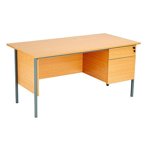Office Desks with Two Drawer Unit in three Colours - Office Desks
