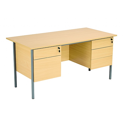 Office Desks with two Drawer Units in three Colours - Office Desks