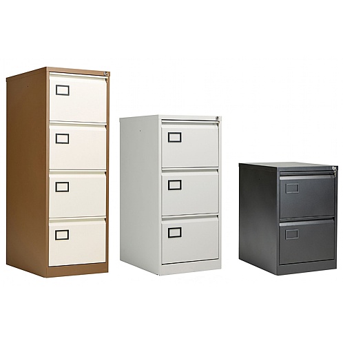 BISLEY Contract Filing Cabinets in Four Colours - School Furniture
