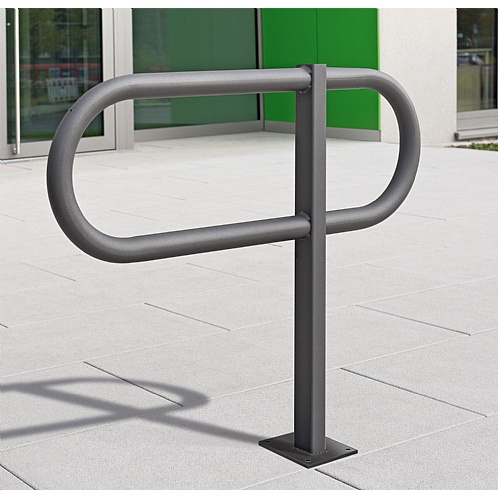Oblong Tubular Bike Stand, Surface or Sub Surface Fixing - Site Safety & Security