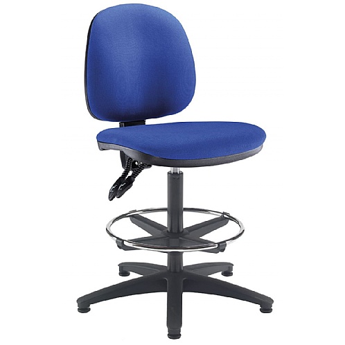 Mid Back Work Chair High Lift with Adjustable Foot Ring - Office Chairs