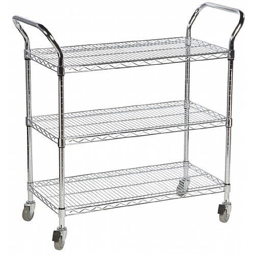 Wire Trolleys, Chrome Service Trolleys - Storage and Handling