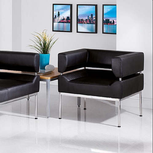Leather Reception Seating, Benotto Chairs & Sofas - Reception Meet Area