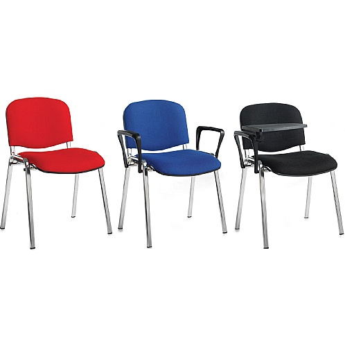 Tauras Fabric Meeting Chairs with Chrome Frame - Office Chairs